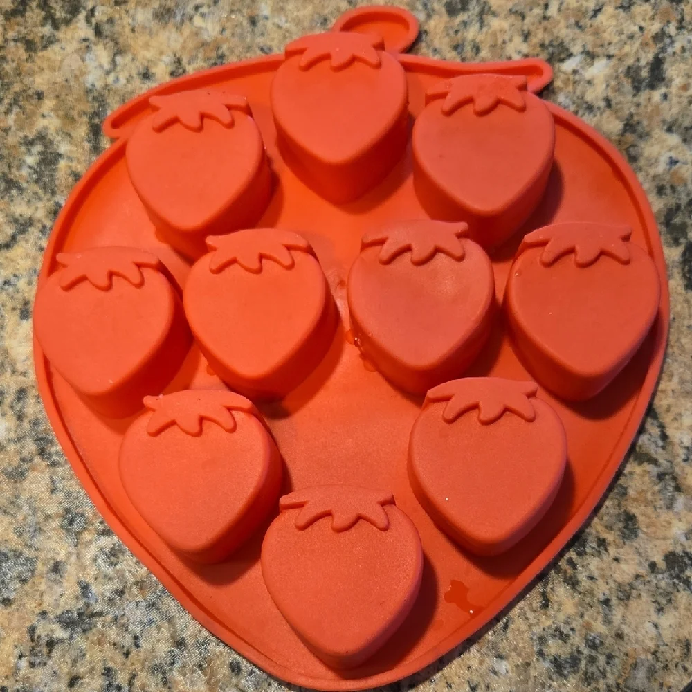 Green and Red Fruit-Shaped Silicone Molds